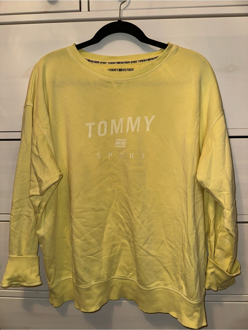 Tommy Hilfiger Sport Pale Yellow Logo Crewneck